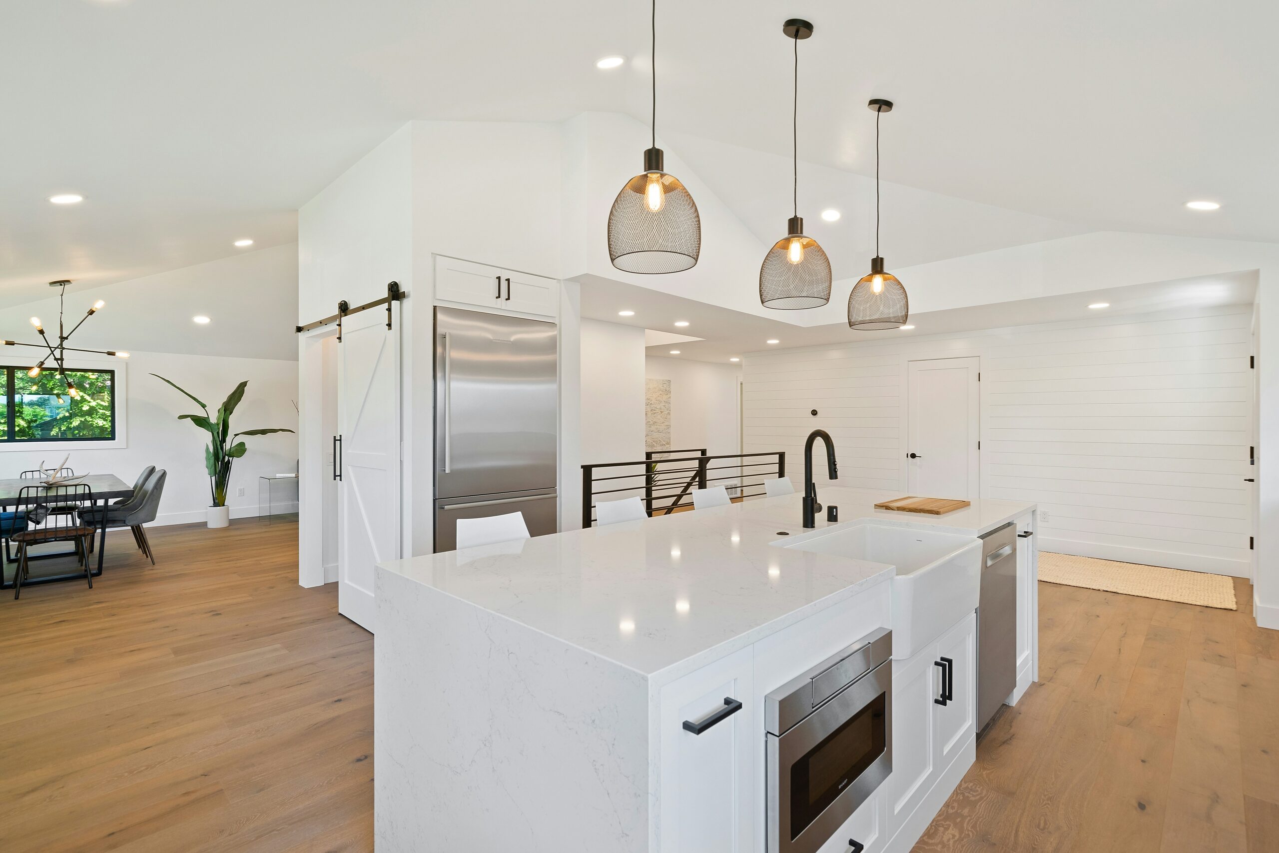 Full house renovation in Richmond Hill with custom kitchen island and open-concept layout